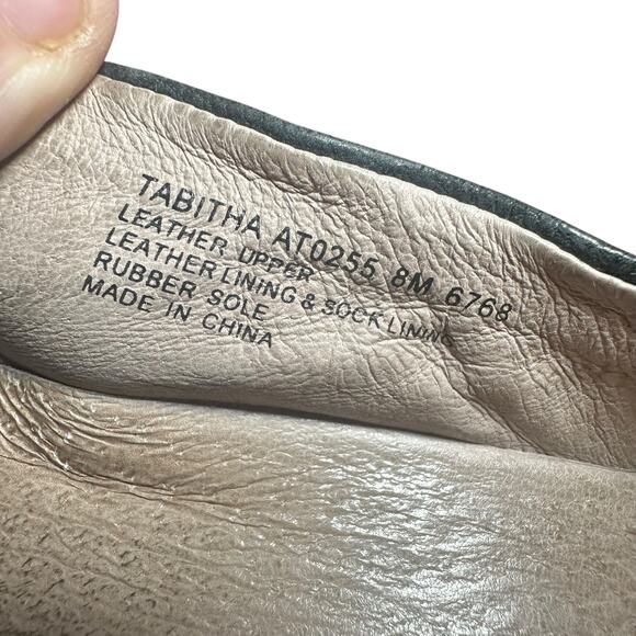 Abeo Leather Ballet Flats Black Size 8M  Bow Accent Tabatha - Picture 10 of 10